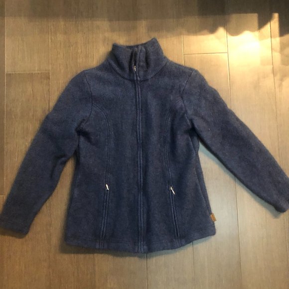 Koru Sweaters - Women's Blue Cardigan Possum Fur